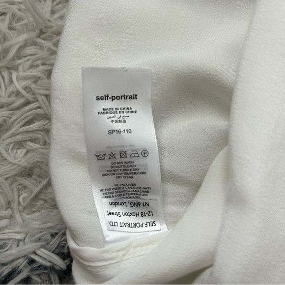 Self-Portrait Monochrome Trimmed Satin Shirt - Picture 10 of 11